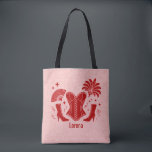 Pink   Red Las Vegas Showgirl Bridesmaid Tote Bag<br><div class="desc">Step into the spotlight with this faux glitter Tote Bag, featuring. Designed for brides, bridesmaids, and besties heading to Las Vegas or planning a glamourous girls’ night out, this bag captures that bold, confident, and flirty spirit that defines every unforgettable celebration. Perfect for bachelorette weekends, Vegas trips, bridal party gifts,...</div>
