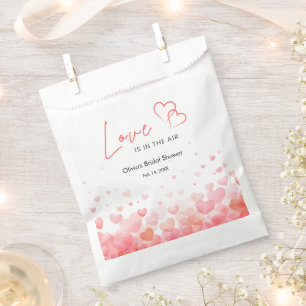 Pink & Red Love is in the Air Bridal Shower  Favour Bags