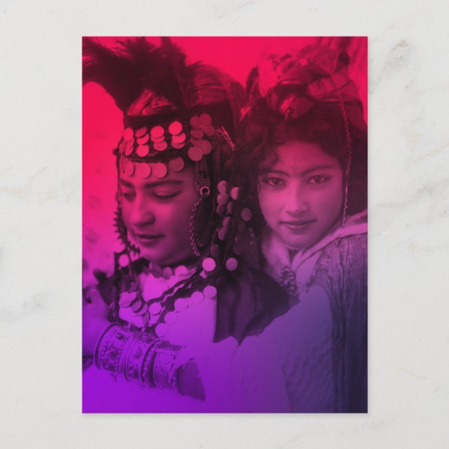 Pink Red Maghreb Ouled Naïl Berber Girl Female Pos Postcard (Front)
