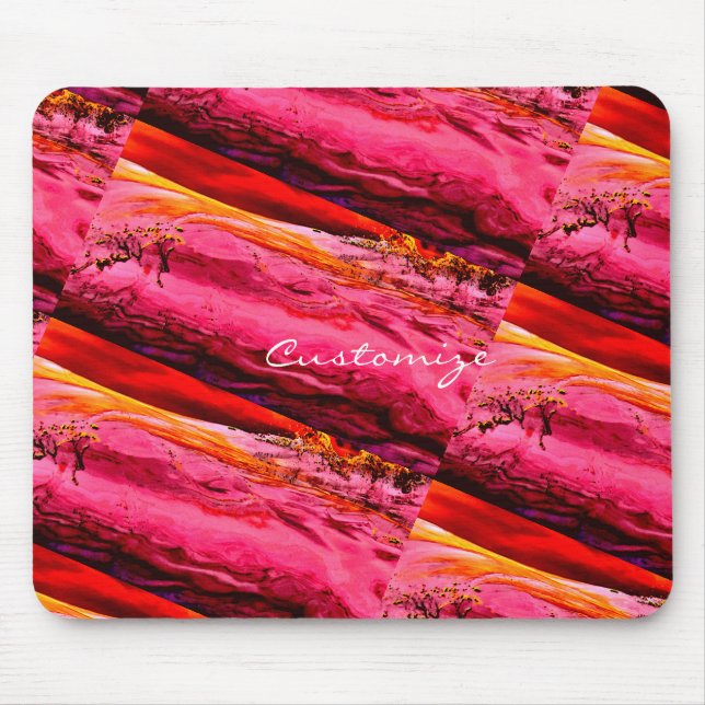 pink/red maui wave Thunder_Cove Mouse Mat (Front)