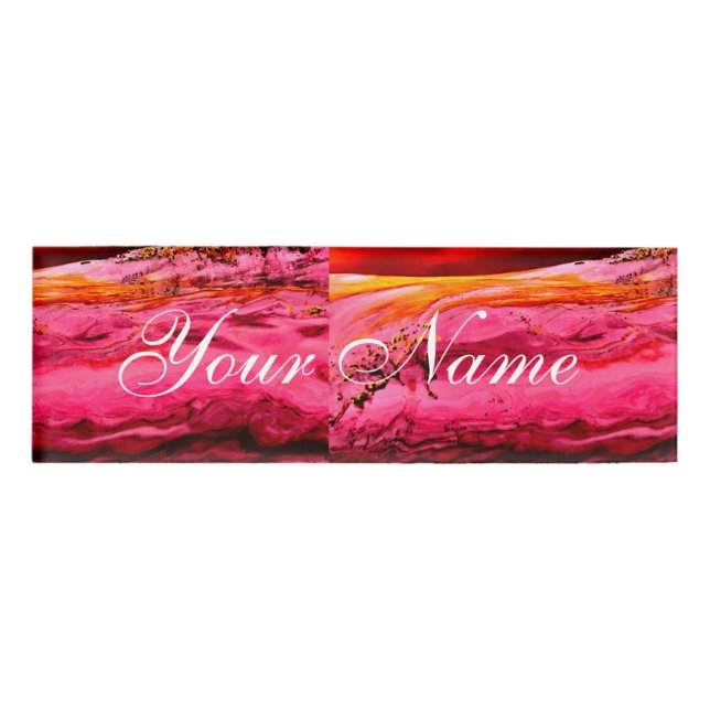 pink/red maui wave Thunder_Cove Name Tag (Front)