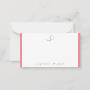 Pink Red Monogrammed Minimalist Template