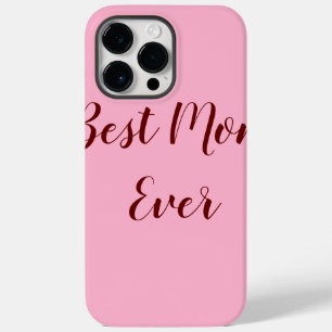 Pink red mother's day best Mum ever gift add text Case-Mate iPhone 14 Pro Max Case