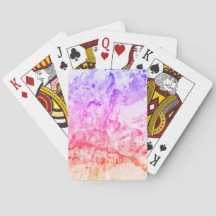 Pink Red Orange Blue Purple Modern Abstract Playing Cards