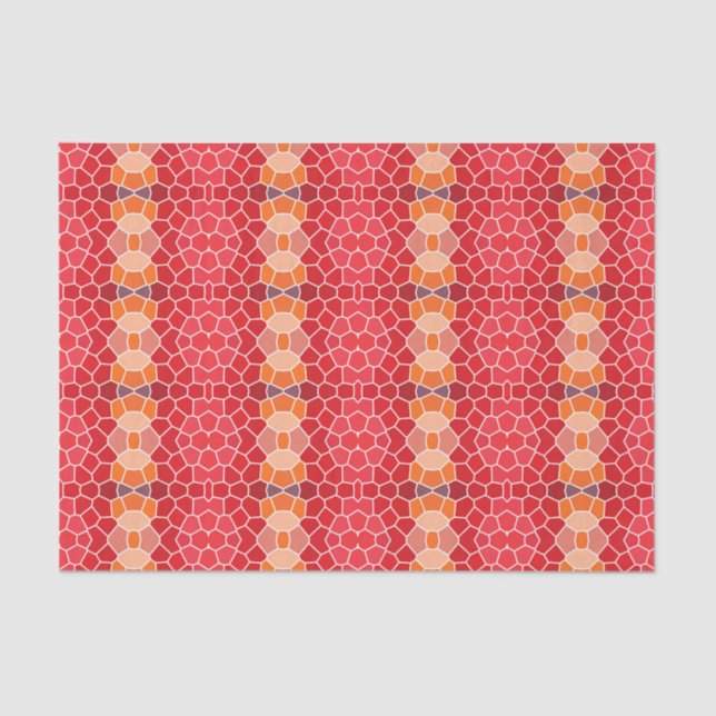 Pink Red Orange Pattern  Tissue Paper (Front)