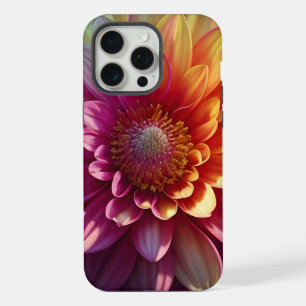 Pink Red Orange Yellow Purple Dahlia Flower iPhone 15 Pro Max Case