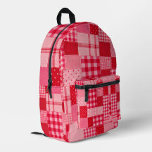 Pink red patchwork pattern