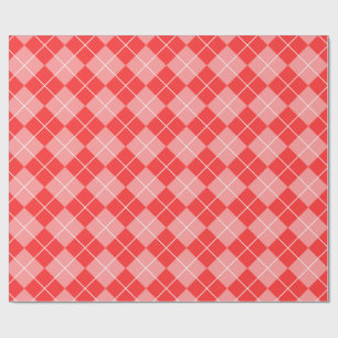 Pink & Red Plaid wrapping paper