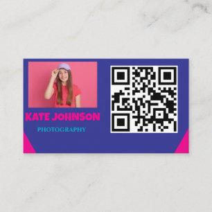 Pink Red Professional Modern Monogram Business Card