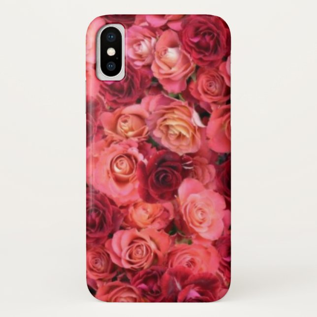 PINK RED ROSE FIELD Case-Mate iPhone CASE (Back)