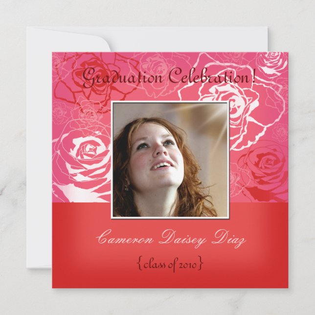 Pink/red Roses Invitations (Front)