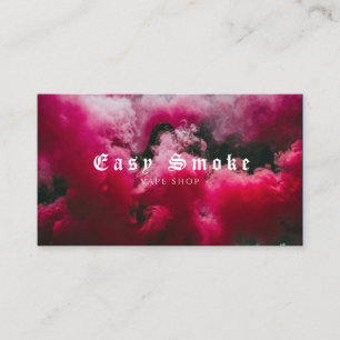 Pink Red Smoke Vape Shop Business Card