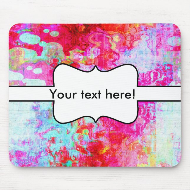 Pink red texture mouse mat (Front)