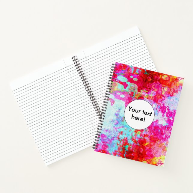 Pink red texture notebook (Inside)