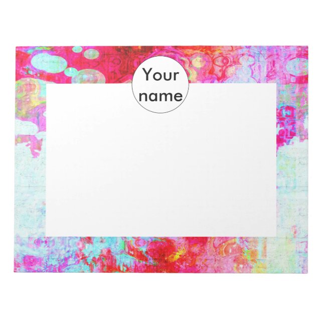 Pink red texture notepad (Front)