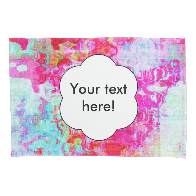 Pink red texture pillowcase (Front)