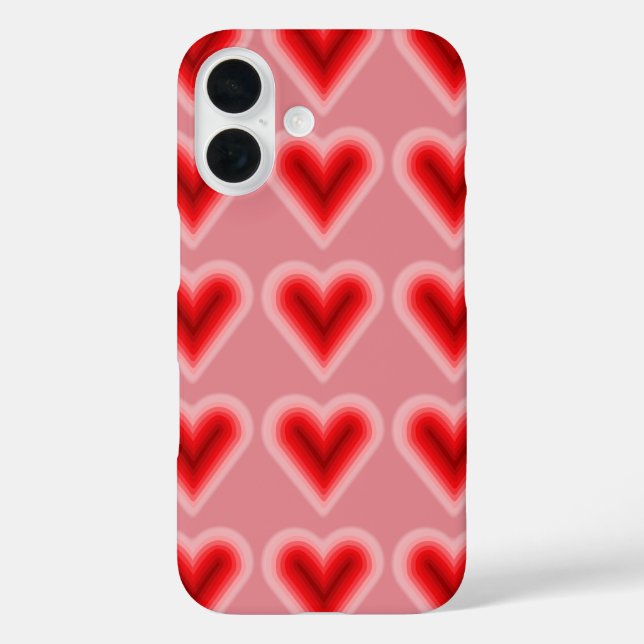 Pink & Red Valentine's Day Heart Case-Mate iPhone Case (Back)