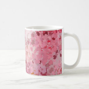 Pink Red Violet Hearts Modern Elegant Template Coffee Mug
