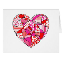 Pink/Red/White Heart Any Occasion Card