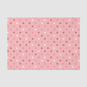 Pink Red White Polka Dot Pattern Tissue Paper
