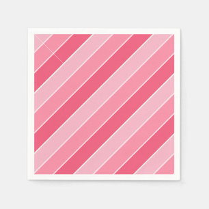 Pink Red White Striped Blank Template Modern Napkin