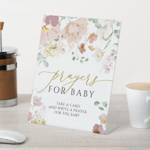 Pink & Red Wildflowers Prayers For Baby Sign