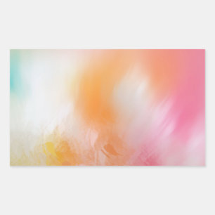 Pink Red Yellow Blue Blank Abstract Colourful Rectangular Sticker
