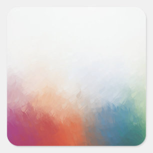 Pink Red Yellow Orange Blue Green Modern Colourful Square Sticker