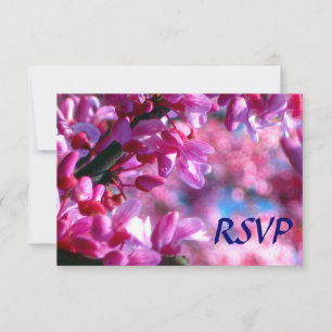 Pink Redbud Blossoms Bat Mitzvah RSVP Card