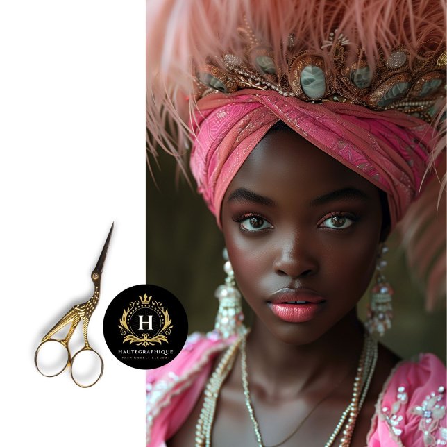 Pink Regal Headdress Ornate Gold Crown Decoupage Tissue Paper (Creator Uploaded)