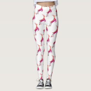 Pink Reindeer Leggings
