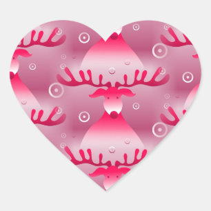 pink reindeer stickers