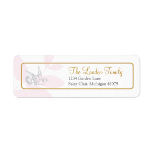 Pink Religious Address Label