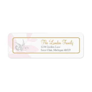 Pink Religious Address Label