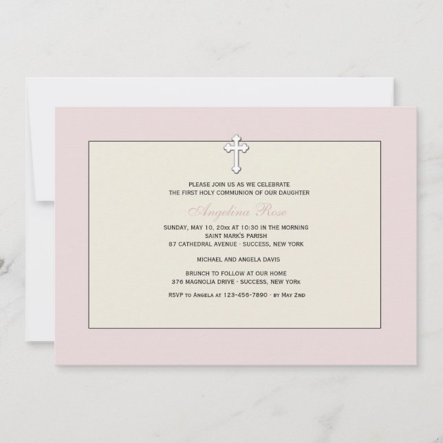 Pink Religious Invitation (Front)
