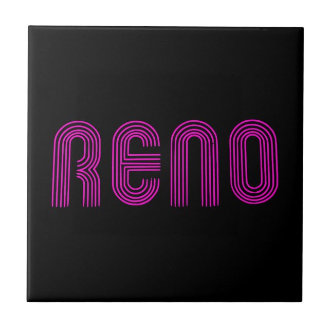 Pink Reno Sign Tile (Front)