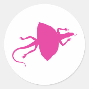 Pink reptile classic round sticker