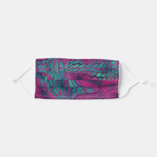 pink reptile, dragon, snake, camouflage skin cloth face mask