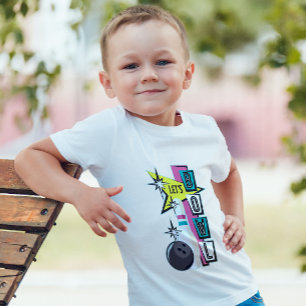 Pink Retro Bowling Design T-Shirt