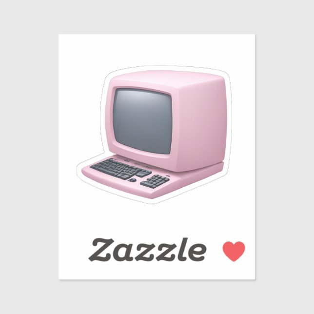 Pink Retro Computer Emoji  (Sheet)
