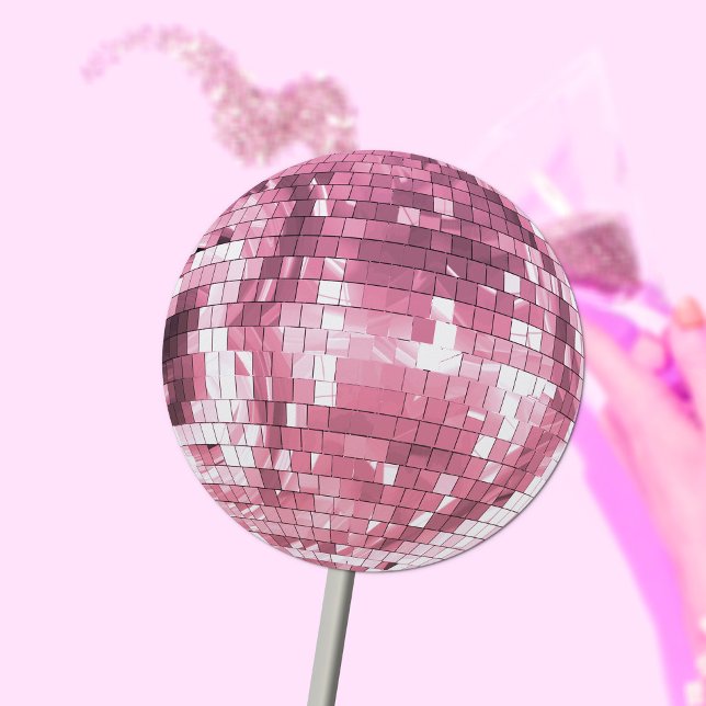 Pink Retro Disco Ball Envelope Seals Stickers (Creator Uploaded)