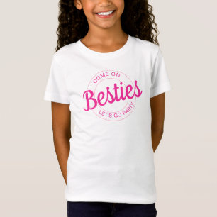 Pink Retro Doll Lets Go Party Birthday  T-Shirt