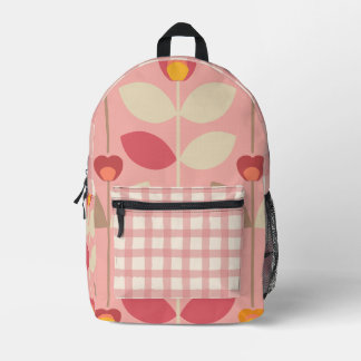 Pink Retro Flower Backpack