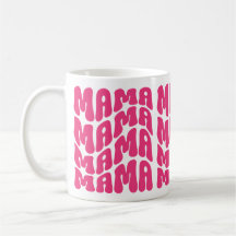 Pink Retro Groovy Cute Mama Mothers Day Mum