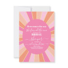 Pink Retro Here Comes the Sun Bridal Shower