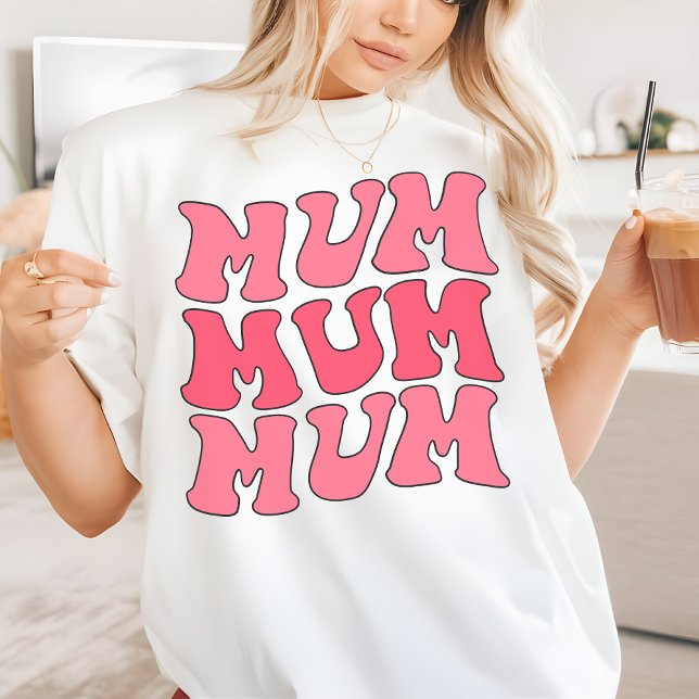 Pink Retro Mum Shirt, Birthday Gift for Mum T-Shirt (christmas gift for her, shirt for women, girl mom shirt, mom life shirt, gift for mom, shirt for mom)