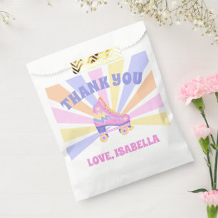 Pink Retro Roller Skate Favour Bags