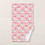 Pink Retro Santa Clause Kitchen Towel<br><div class="desc">Pink Retro Santa Claus Christmas</div>