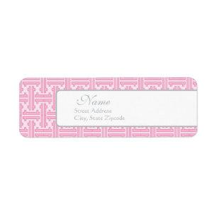 Pink Return Address Label