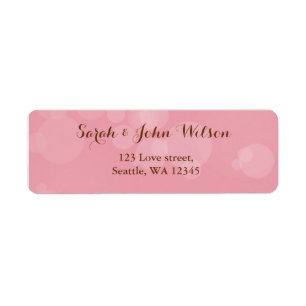 Pink return address labels